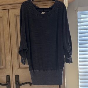 We The Free Charcoal Knit Top